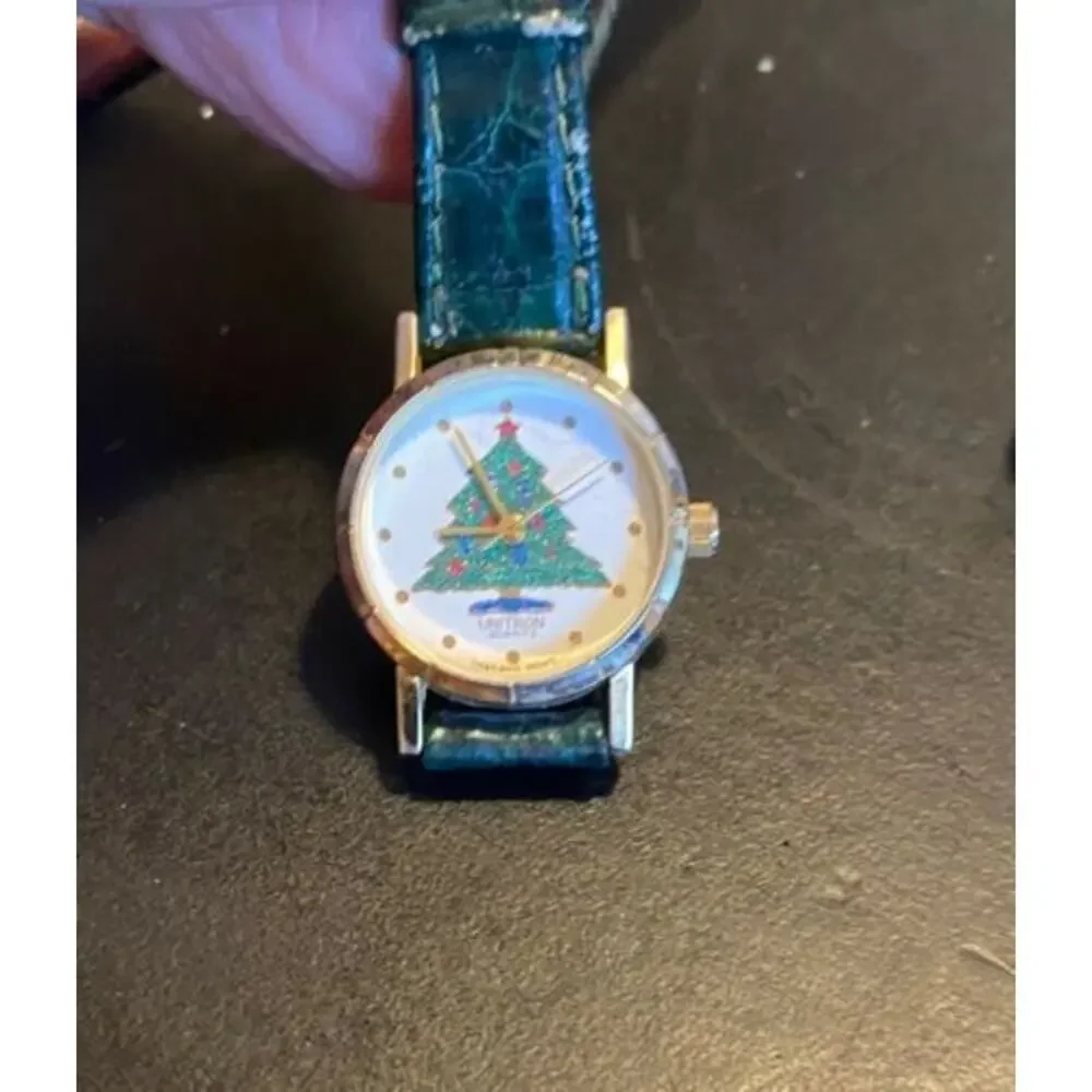Women's 24mm Unitron Watch, Sparkling Christmas Tree Face